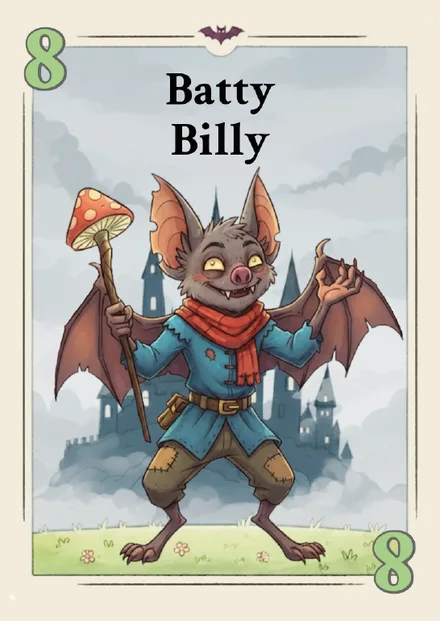 Batty Billy, Barmy Bat 8