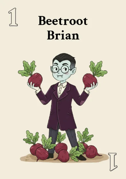 Beetroot Brian, Vegan Vampire 1